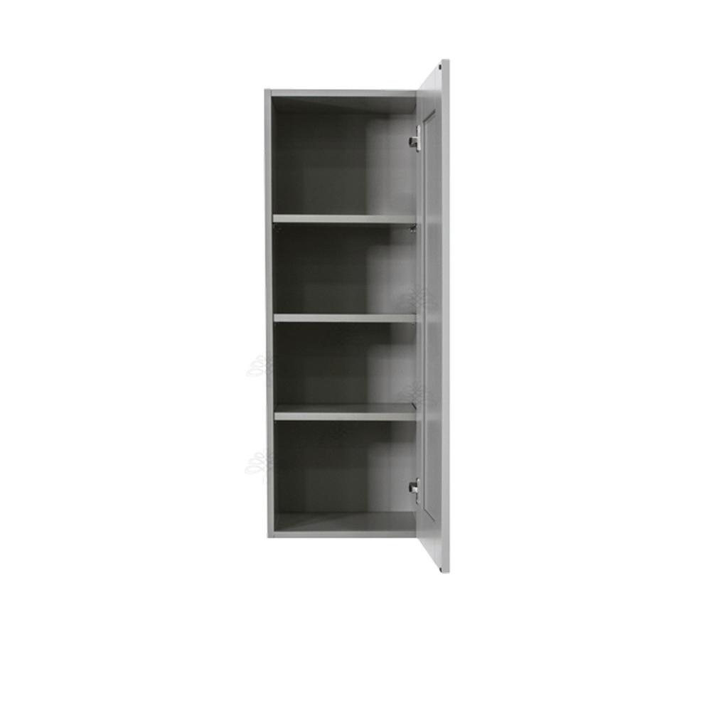 Lifeart Cabinetry Anchester Assembled 21x42x12 In Wall Cabinet With 1 Door 3 Shelves In Light Gray Aag W2142 The Home Depot