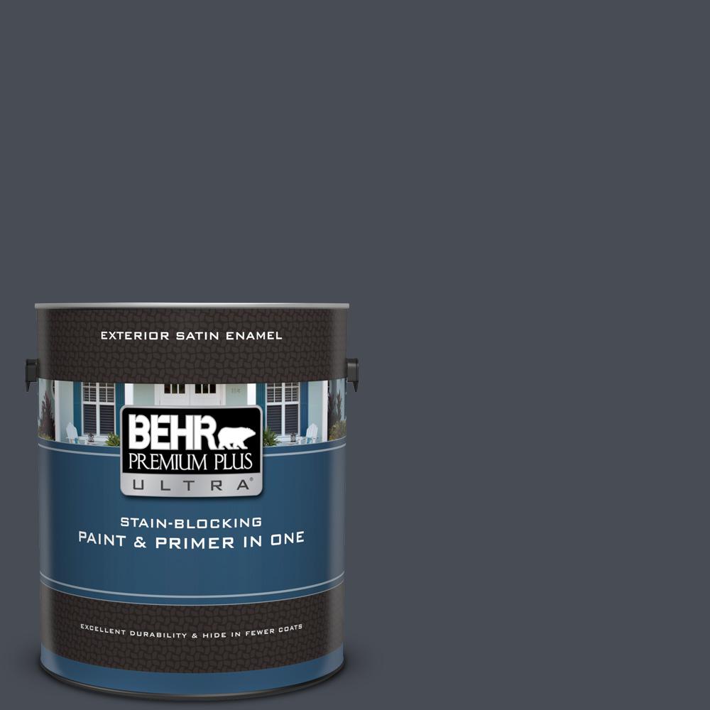 BEHR Premium Plus Ultra 1 gal. UL26023 Poppy Seed Satin Enamel
