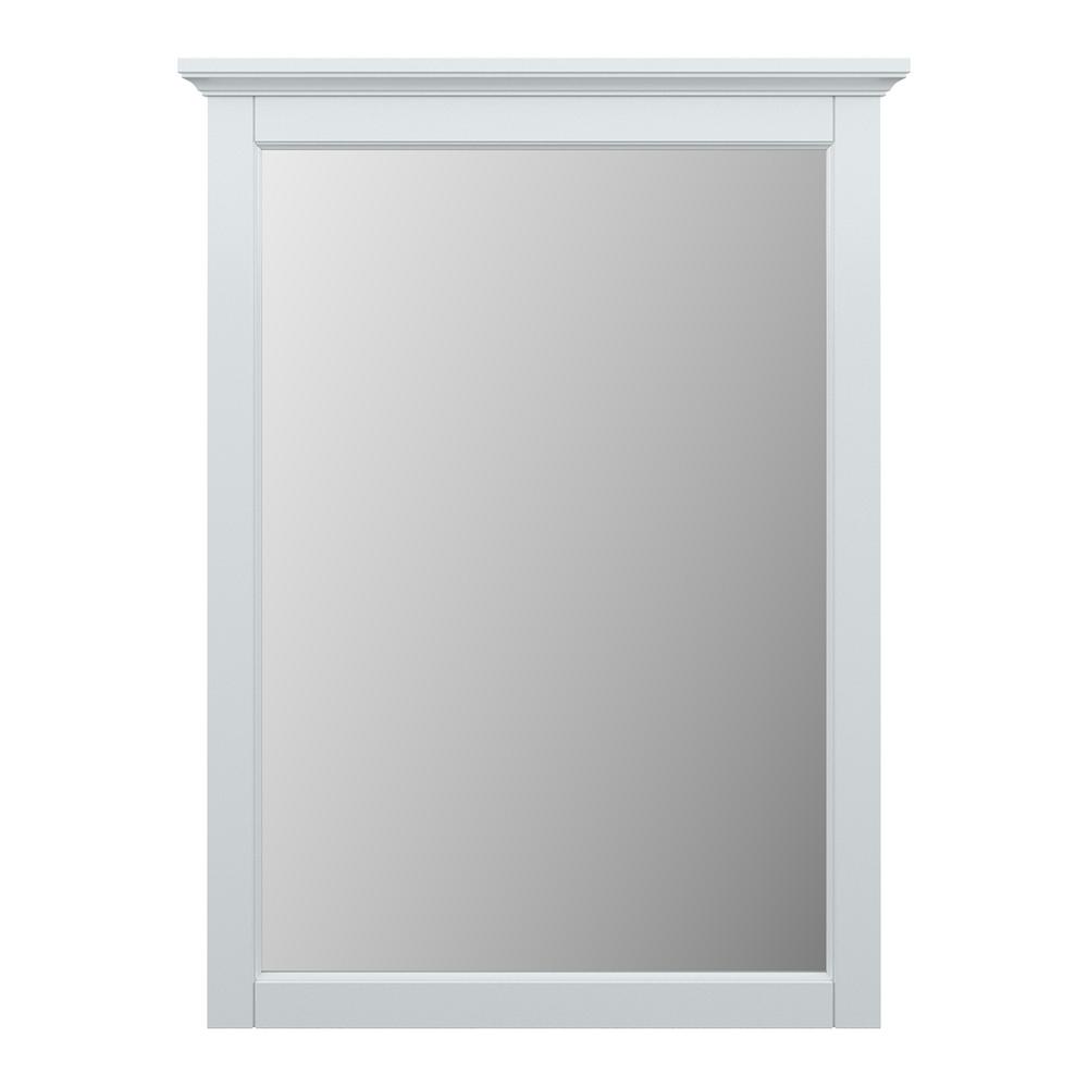 Home Decorators Collection Everett 24 in. W x 32 in. H Framed Wall Mirror in White