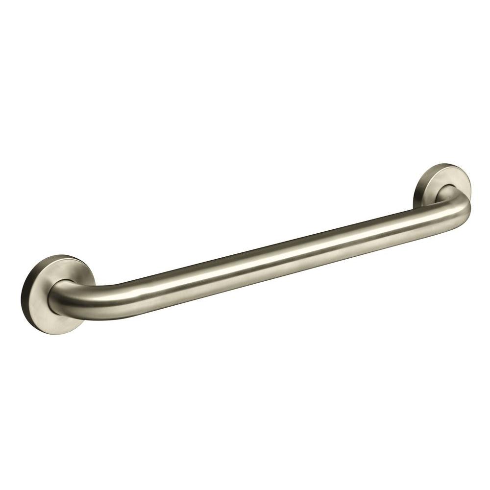 KOHLER Contemporary 18 in. Concealed Screw Grab Bar in Vibrant Brushed
