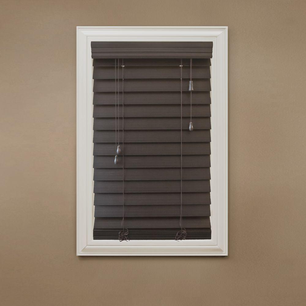  Home  Decorators  Collection Espresso 2 1 2 in Premium Faux 