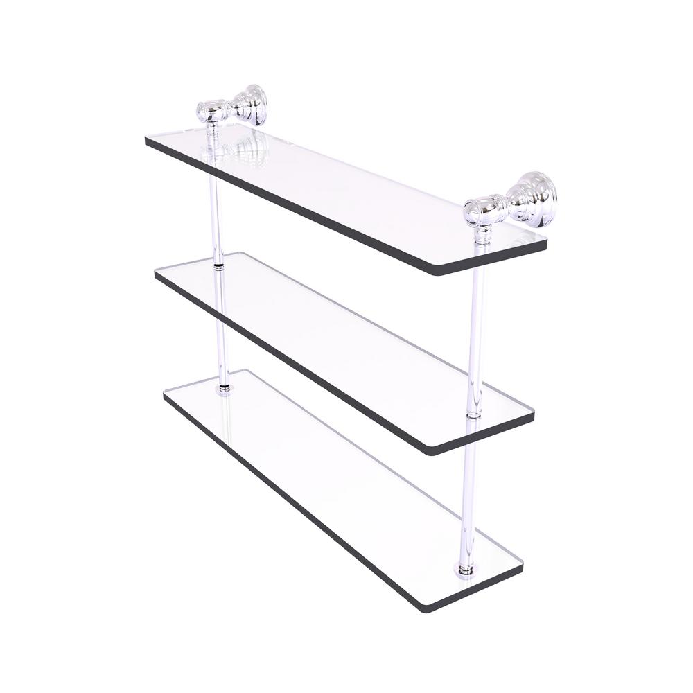 Allied Br Carolina Collection 22 Inch Triple Gl Shelf In Collection 22 Inch Triple Gl Shelf