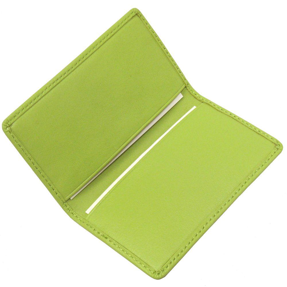 Royce Key Lime Green Business Card Case In Genuine Leather 401 Klg