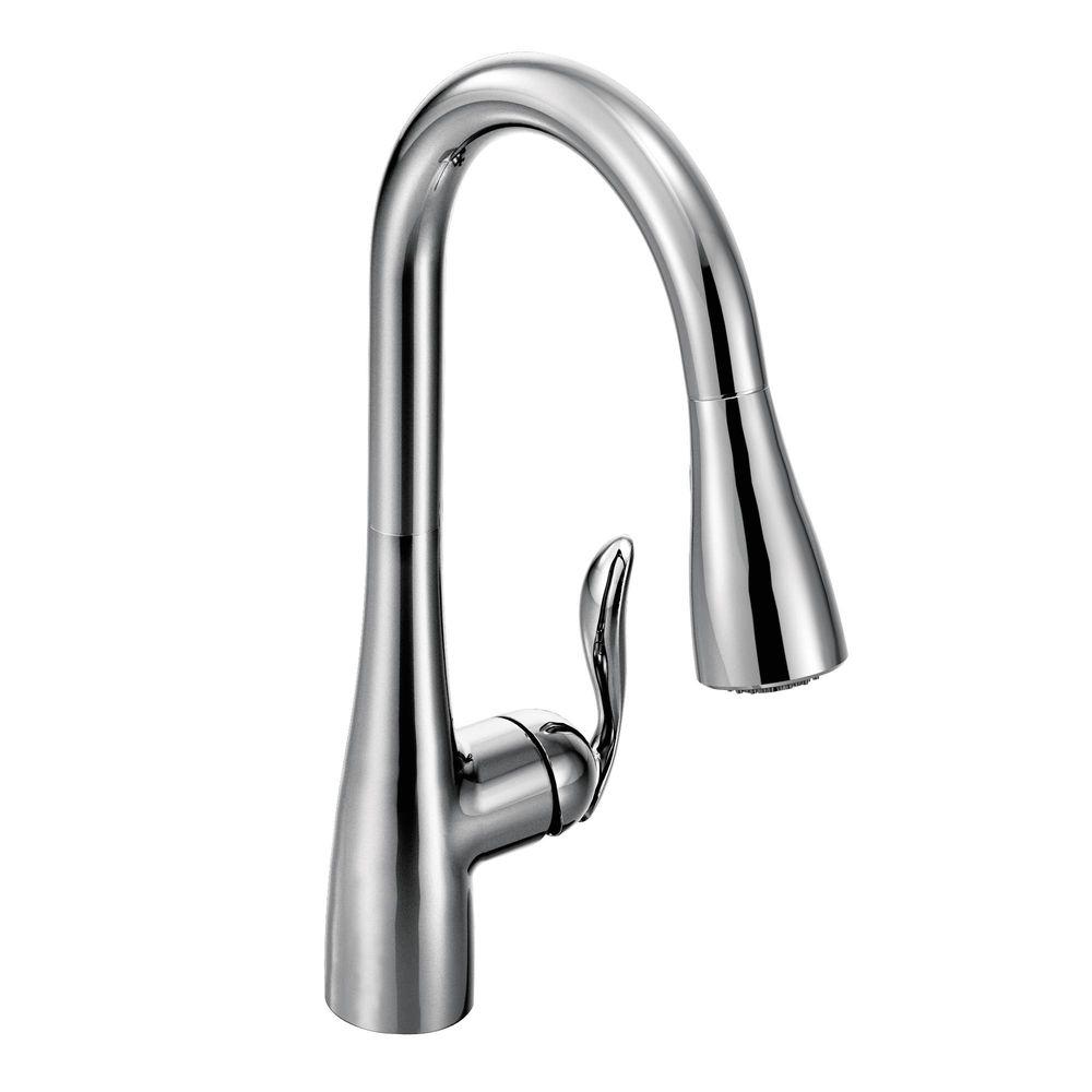 MOEN Arbor SingleHandle PullDown Sprayer Kitchen Faucet with Reflex