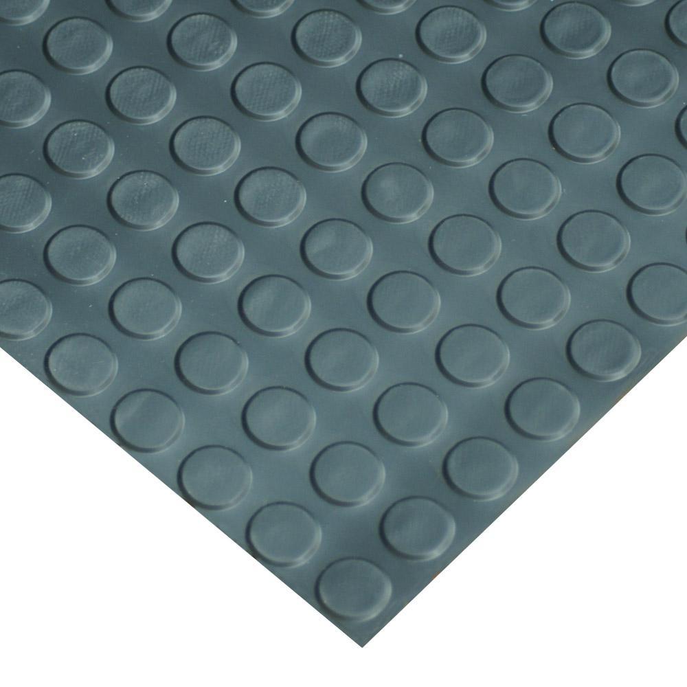 Goodyear CoinPattern Rubber Flooring Black 36 in. W x 72 in. L Rubber