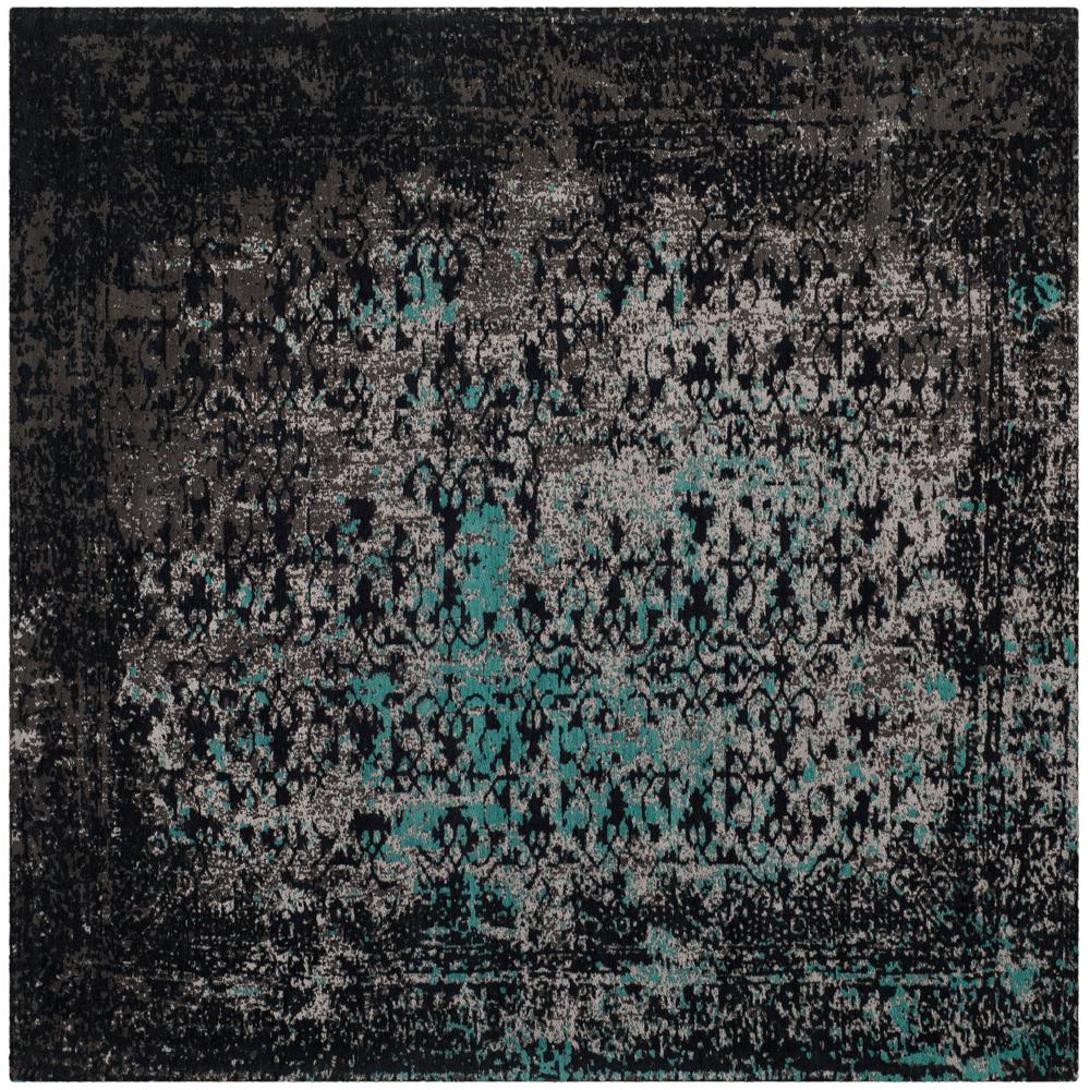 Safavieh Clic Vintage Navy Teal 6 Ft X Square Area Rug Safavieh Clic Vintage Navy Teal 6 Ft X Square Area Rug
