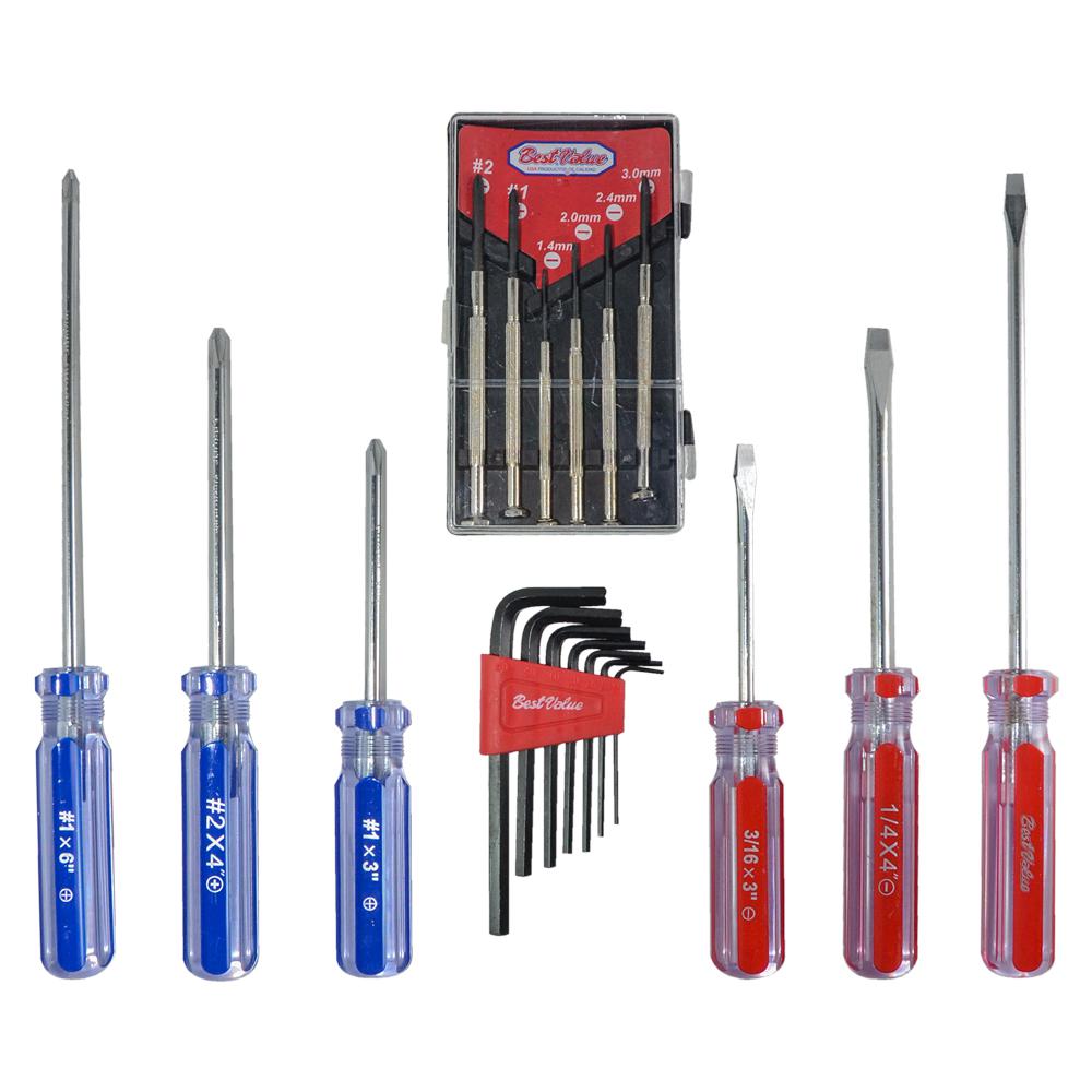 20 Piece Tool Kit Handy Pocket Combination Philips Mini Screwdriver Ratchet