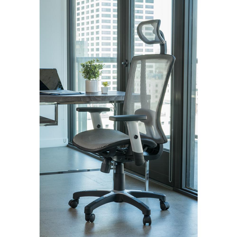 Canary Fully Meshed Ergo Grey Office Chair With Headrest Msh112gr Canary Fully Meshed Ergo Grey Office Chair With Headrest