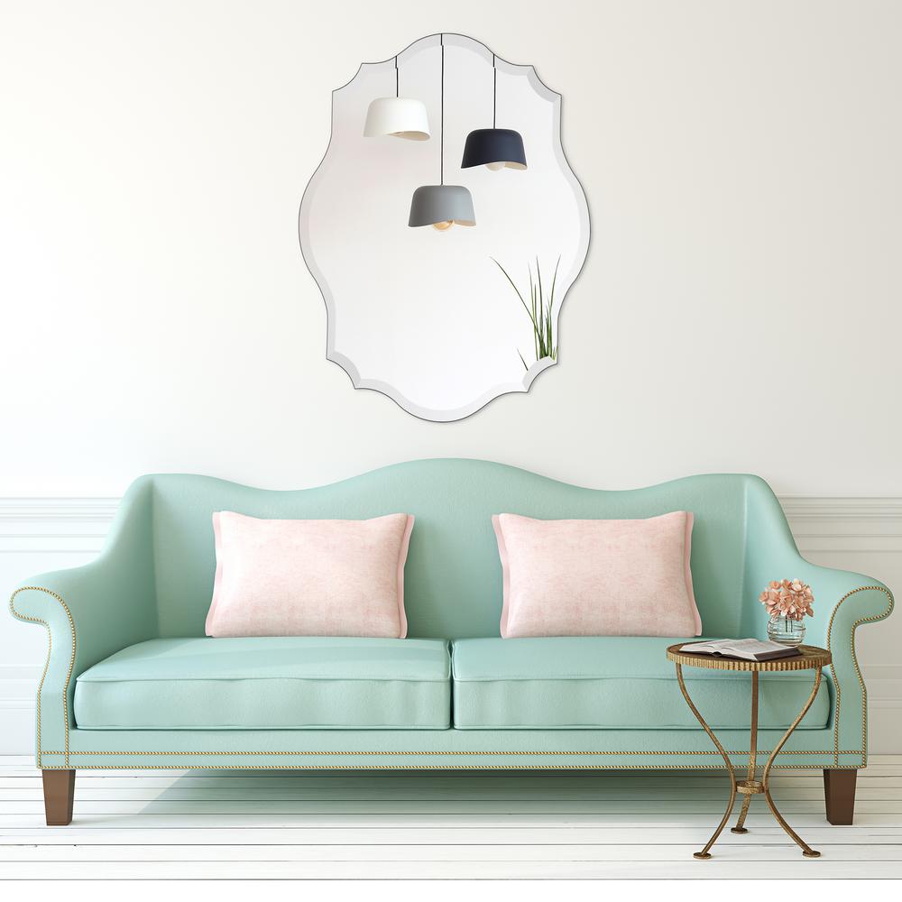 Empire Art Direct 30 In X 40 Clear Frameless Beveled Oblong Empire Art Direct 30 In X 40 Clear