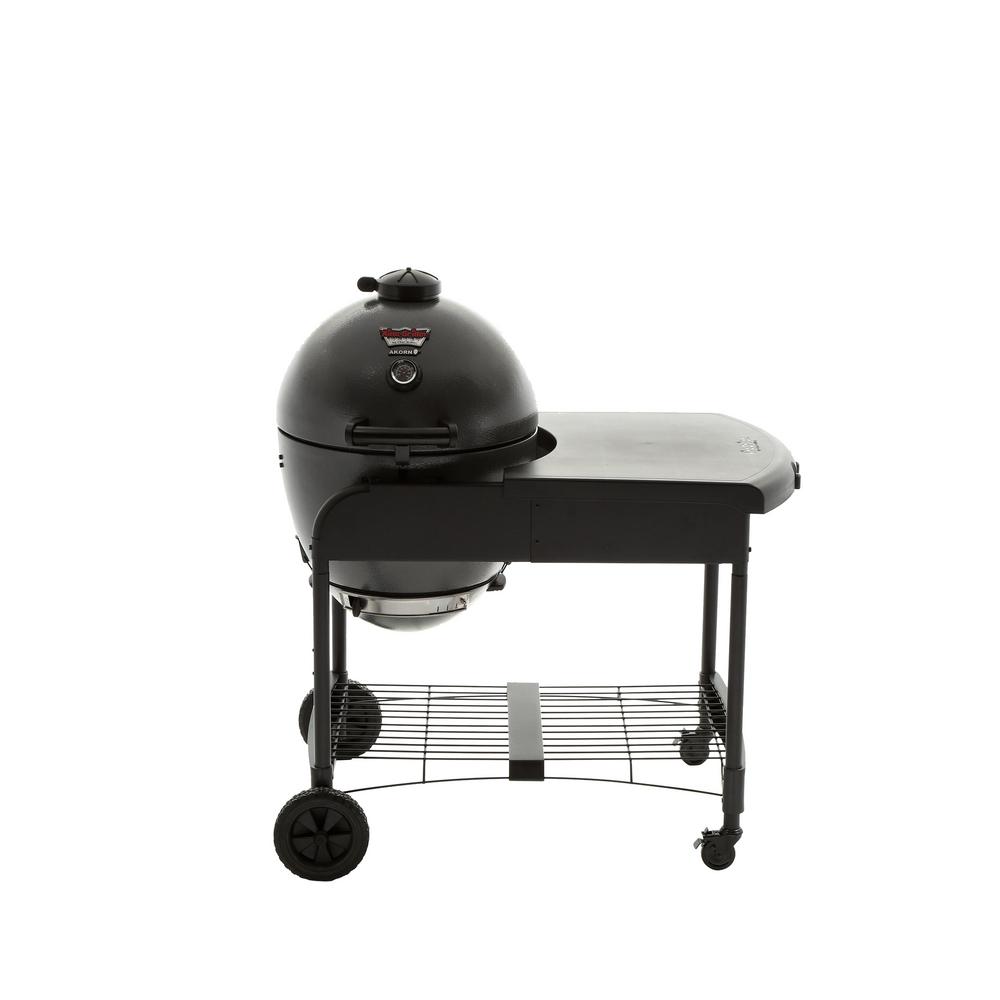 CharGriller Akorn Kamado Kooker 22 in. Charcoal Grill in Grey with Cart6520 The Home Depot