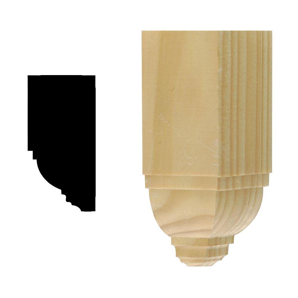 DecraMold DM R2751 7//8 in x 2-3//4 in Solid Pine Button Style Rosette Corner Block x 2-3//4 in