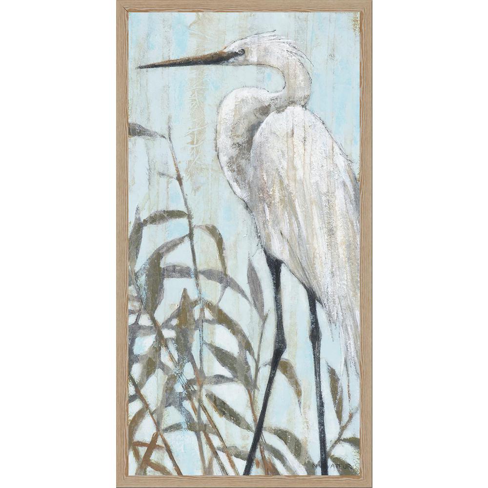 Fresh Water Egret Ii Framed Canvas Wall Art