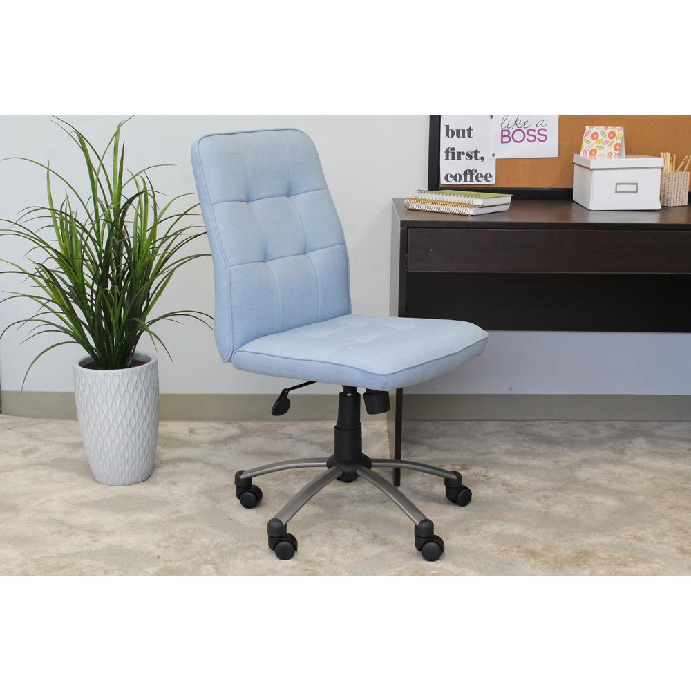 Boss Light Blue Modern Office Chair (PM)-B330PM-LB - The Home Depot