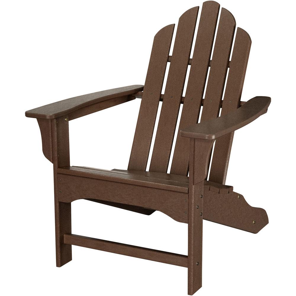 Hanover Mahogany All-Weather Plastic Outdoor Adirondack Chair HVLNA10MA