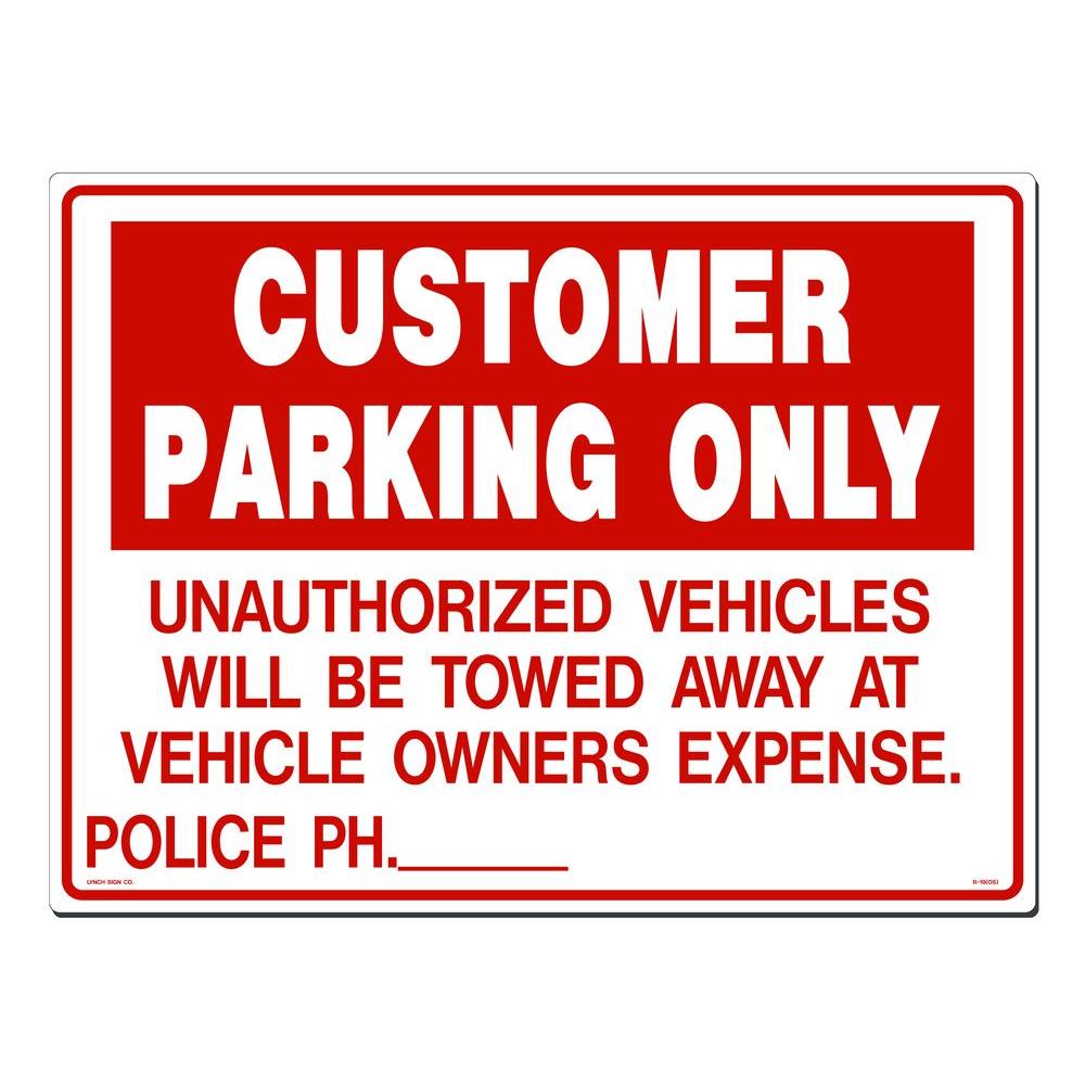 Lynch Sign 14 in. x 10 in. Reserved Parking Only Sign Printed on ...