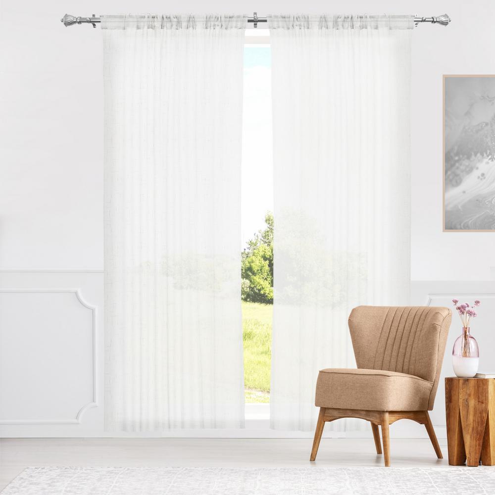 Chicology Adorn 52 In W X 96 L Window Panel White 2 Pack L Window Panel In White 2 Pack