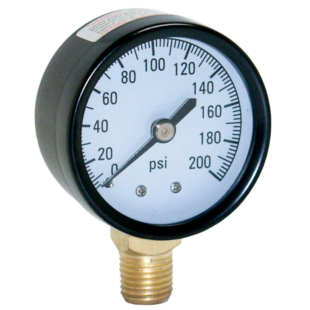 Water Source 200 PSI Pressure Gauge 