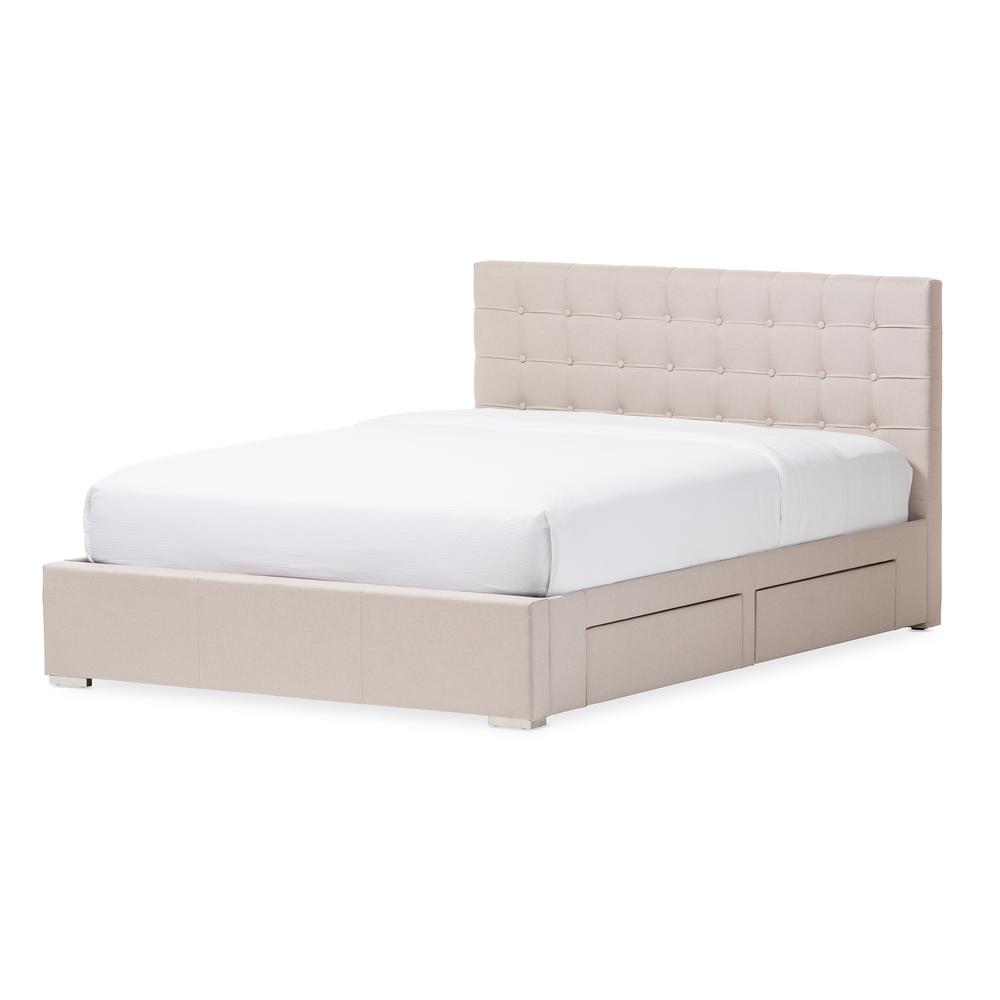 Baxton Studio Rene Beige King Upholstered Bed 28862 7063 Hd The Baxton Studio Rene Beige King Upholstered Bed 28862 7063 Hd The Home Depot