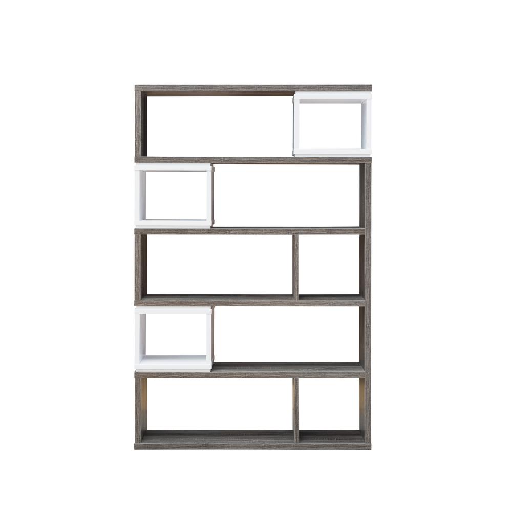 Dorris Dark Gray Display BookcaseIDI161894 The Home Depot