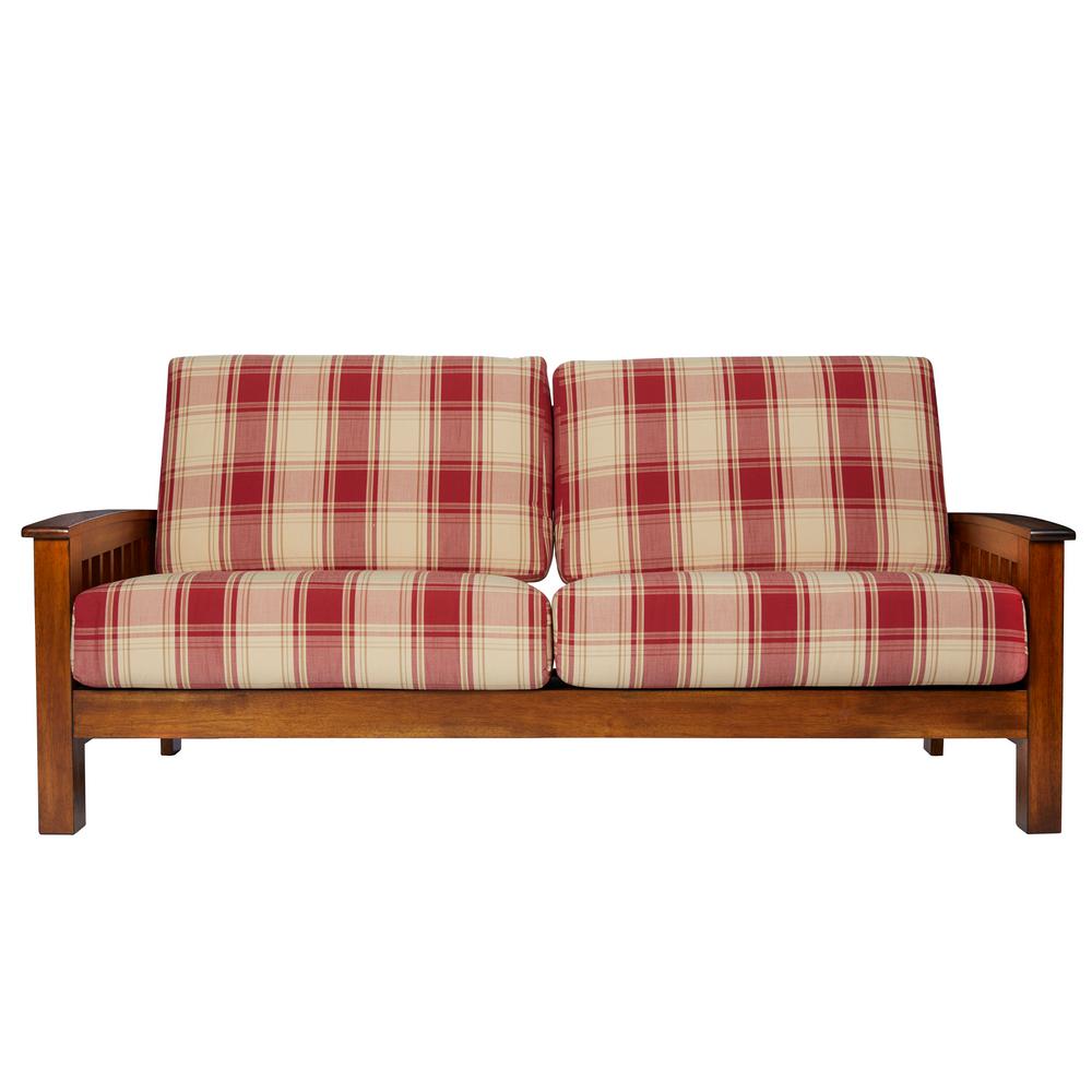 Red Tartan Sofas Baci Living Room
