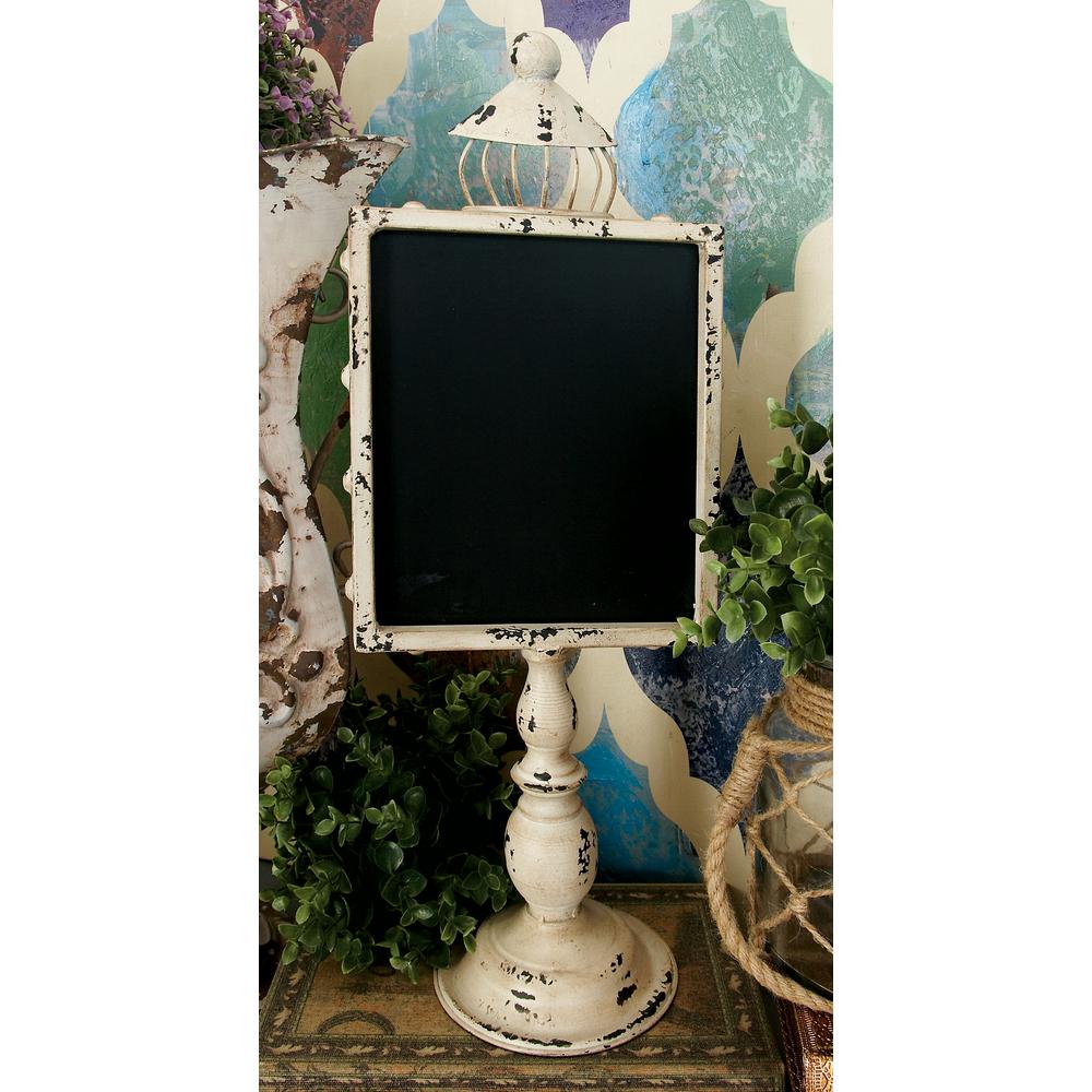 Litton Lane 21 In Rustic Wooden Chalkboards With White And Black