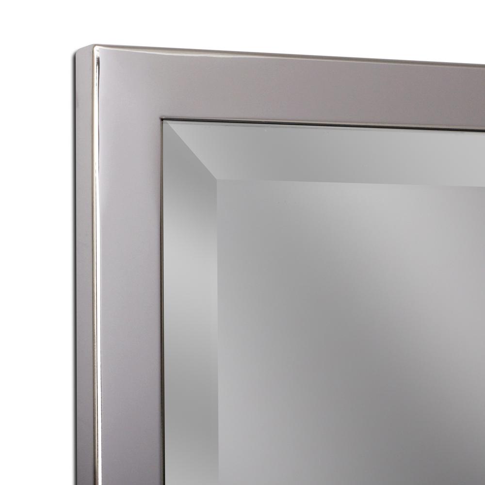 Deco Mirror 24 In W X 30 H Classic 1 Metal Frame Wall Chrome
