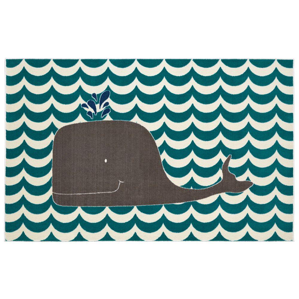 Mohawk Home Oh Whale Blue 5 Ft X 8 Indoor Area Rug 477851 The Mohawk Home Oh Whale Blue 5 Ft X 8 Indoor Area Rug
