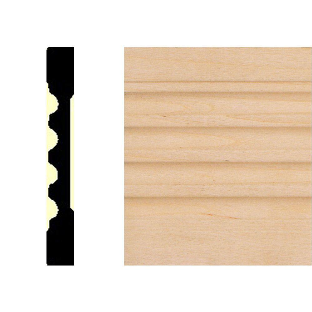 House of Fara 3/8 in. x 3 in. x 7 ft. Basswood Fluted Casing Moulding ...