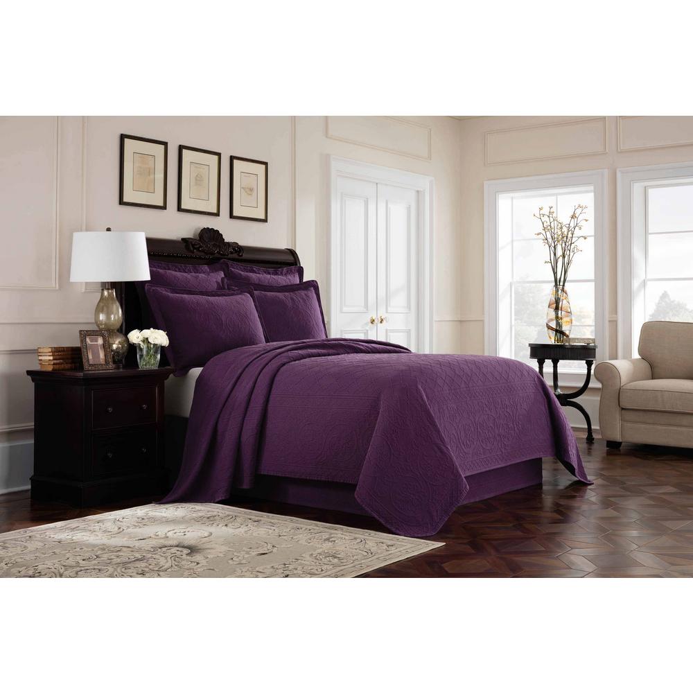 Royal Heritage Home Williamsburg Richmond Purple King Bed Skirt Royal Heritage Home Williamsburg Richmond Purple King Bed Skirt