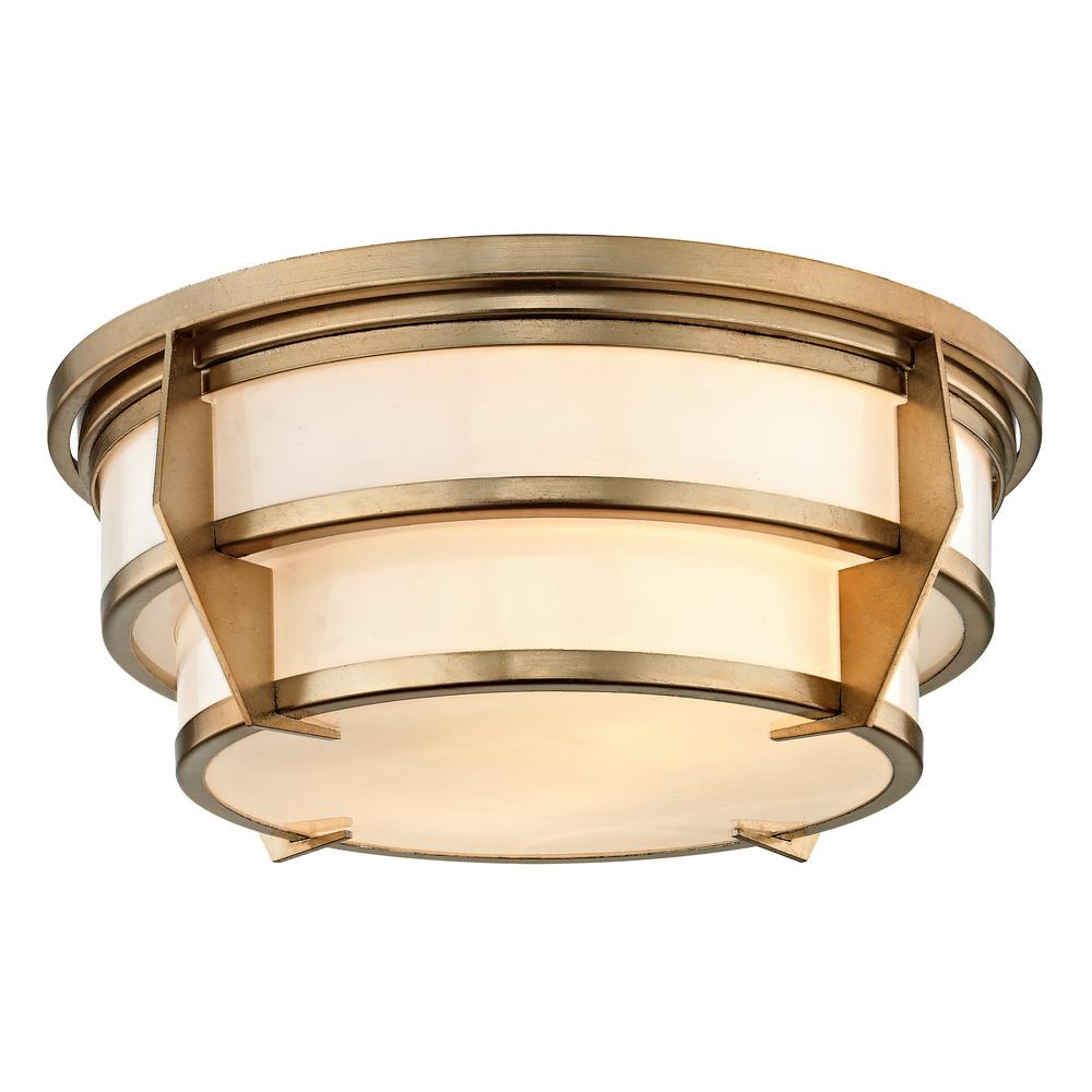 12 B&P Lamp Round Flush Mount Opal Glass Shade 12 B&P Lamp Round Flush Mount Opal Glass Shade