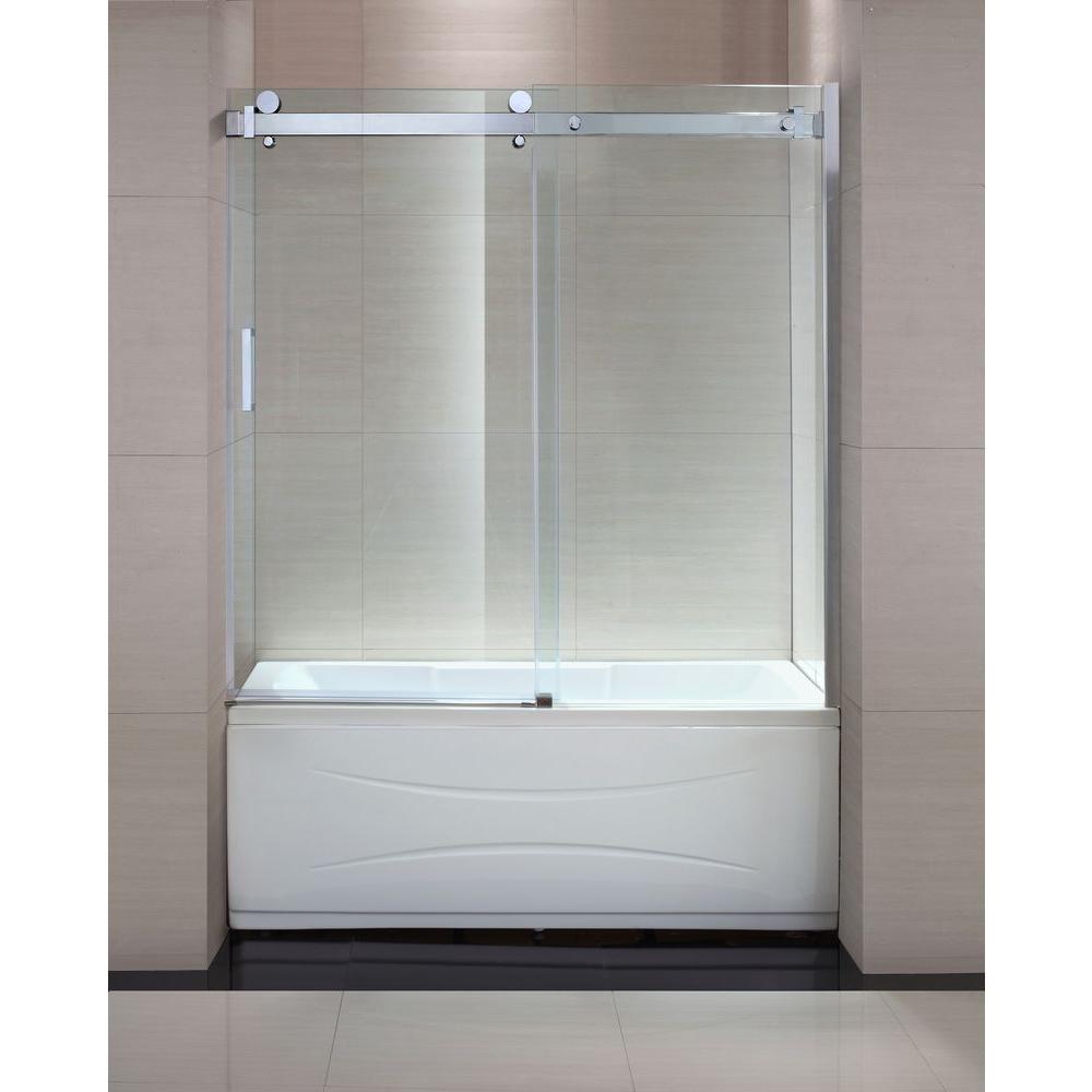 Delta Crestfield 60 In X 58 1 8 In Semi Frameless Traditional