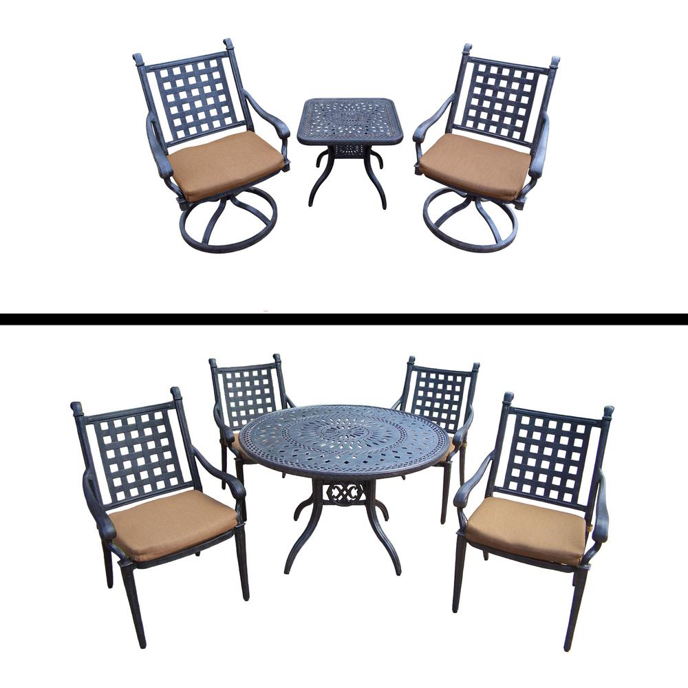 Belmont Premier 8 Piece Aluminum Outdoor Dining Set With Sunbrella