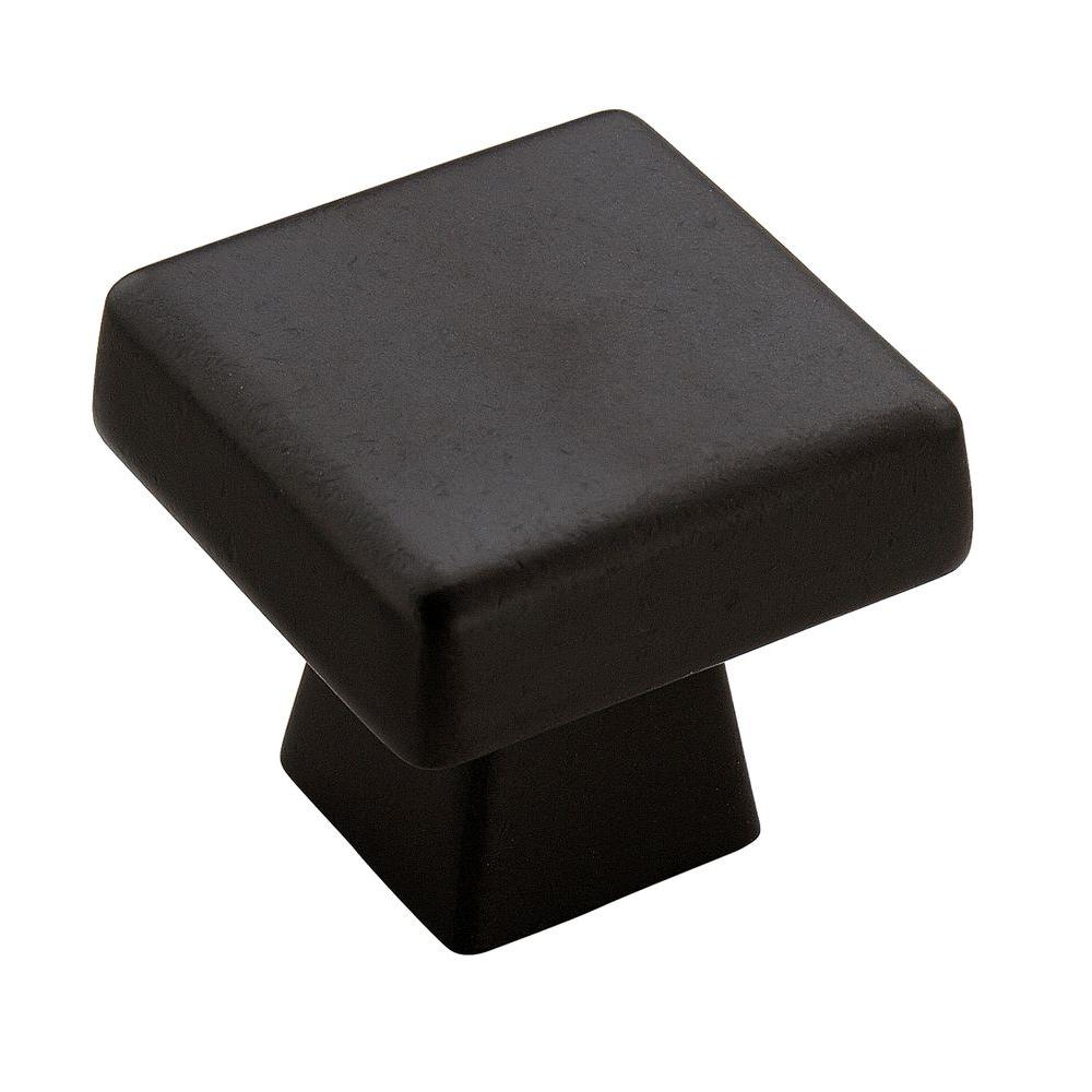 Amerock Square Cabinet S Hardware The Home Depot Blackrock 1 2 In 38 Mm Length Black Bronze Cabinet