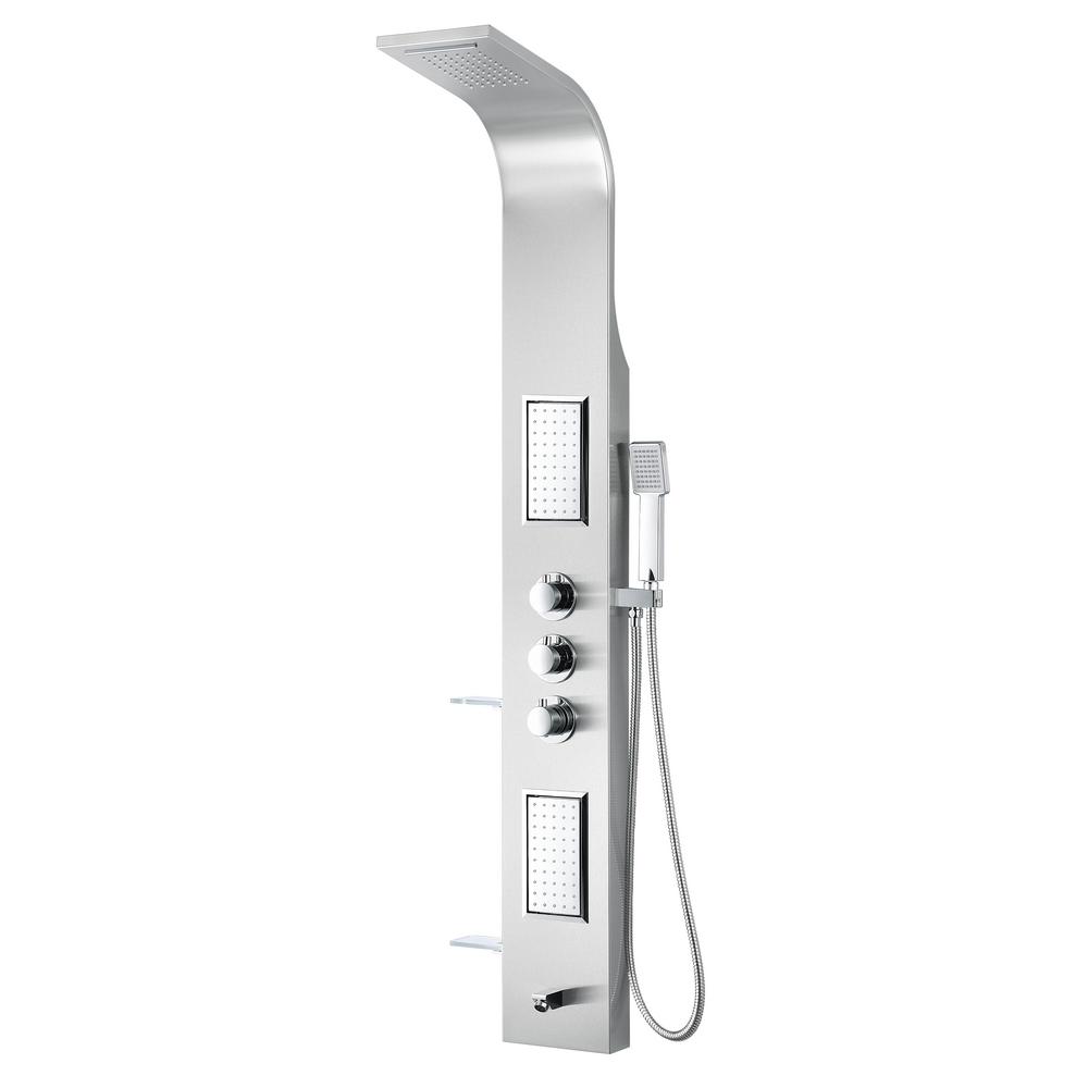 ANZZI Pure 59 in. 3Jetted Full Body Shower Panel System with Heavy