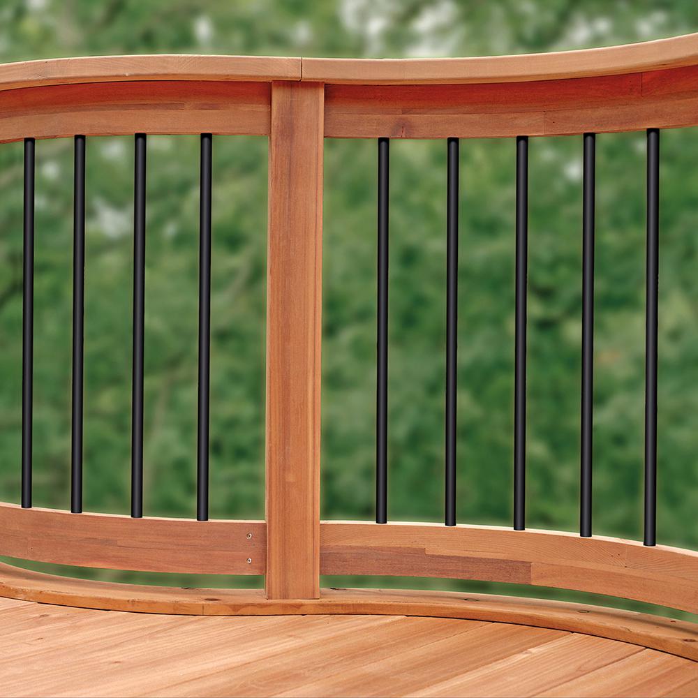 Precision 26 In X 3 4 In Black Pearl Matte Steel Round Baluster