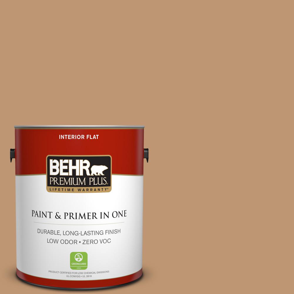 BEHR Premium Plus 1 gal. 730A3 Lilac Tan Flat Zero VOC Interior Paint