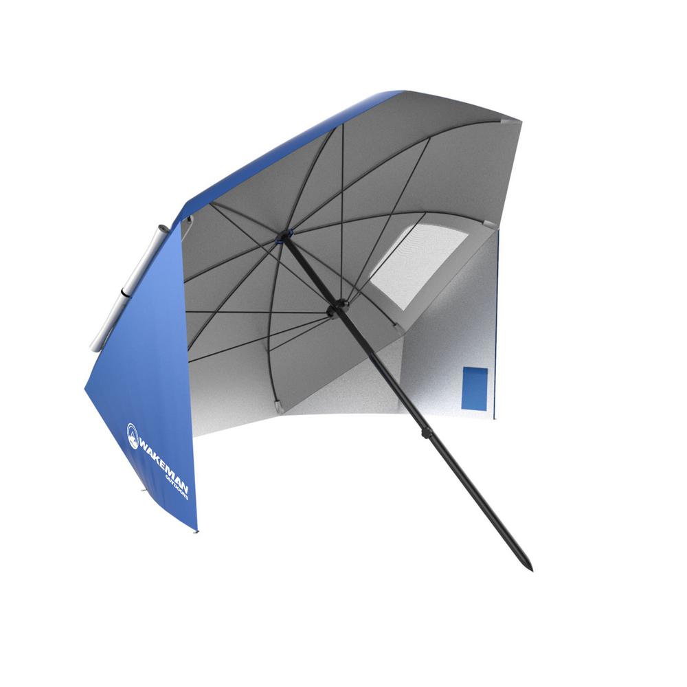 Wakeman Outdoors 7 Ft Market Patio Umbrella In Blue Hw4700007 The Home Depot