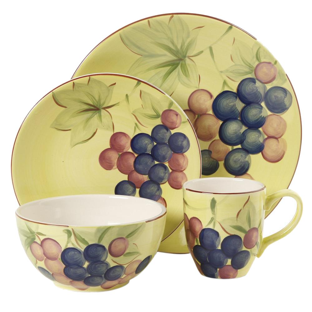 Gibson Home Fruitful Harvest 16-Piece Grapes Dinnerware Set ... Gibson Home Fruitful Harvest 16-Piece Grapes Dinnerware Set ...