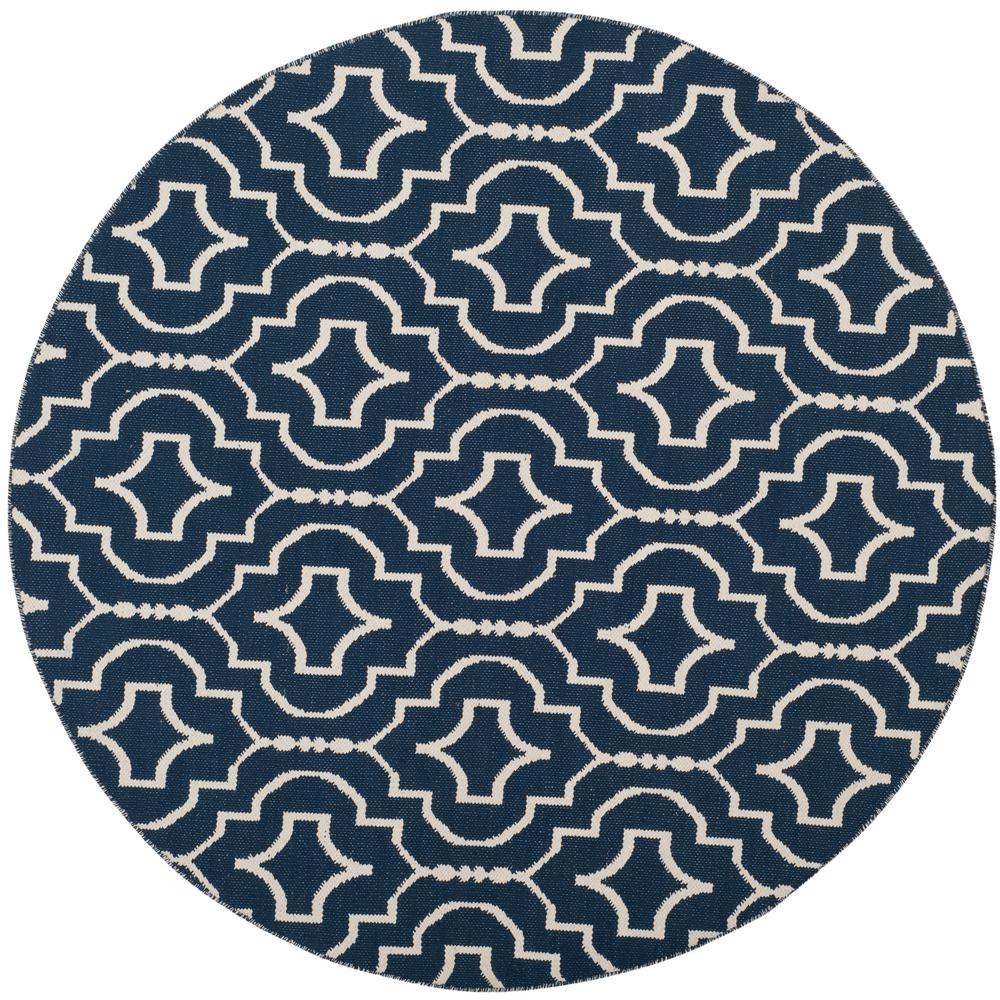 Safavieh Montauk Navy/Ivory 6 ft. x 6 ft. Round Area RugMTK722H6R