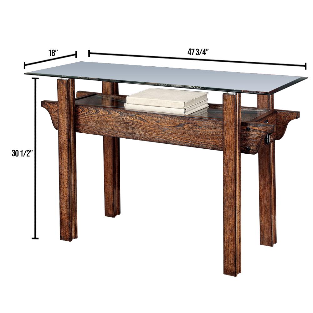 William S Home Furnishing Penny Medium Weathered Oak Sofa Table Cm4318s Pk The Home Depot