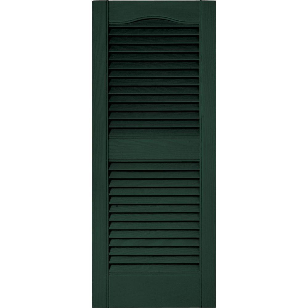 Builders Edge 15 in. x 36 in. Louvered Vinyl Exterior