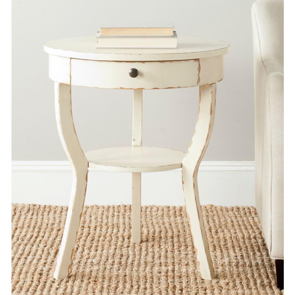 Safavieh Kendra Vintage Cream Storage End Table Amh6620d The