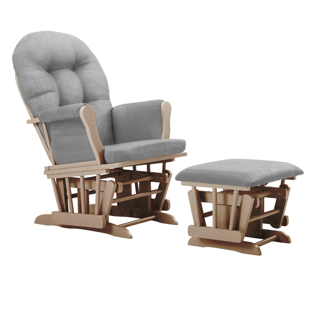 gray glider rocker with ottoman