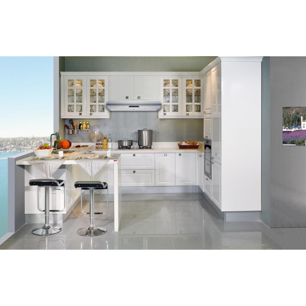 Winflo 30 In 480 Cfm Convertible Under Cabinet Range Hood In Stainless Steel With Mesh Filters And Touch Sensor Controls Ur022b30 The Home Depot