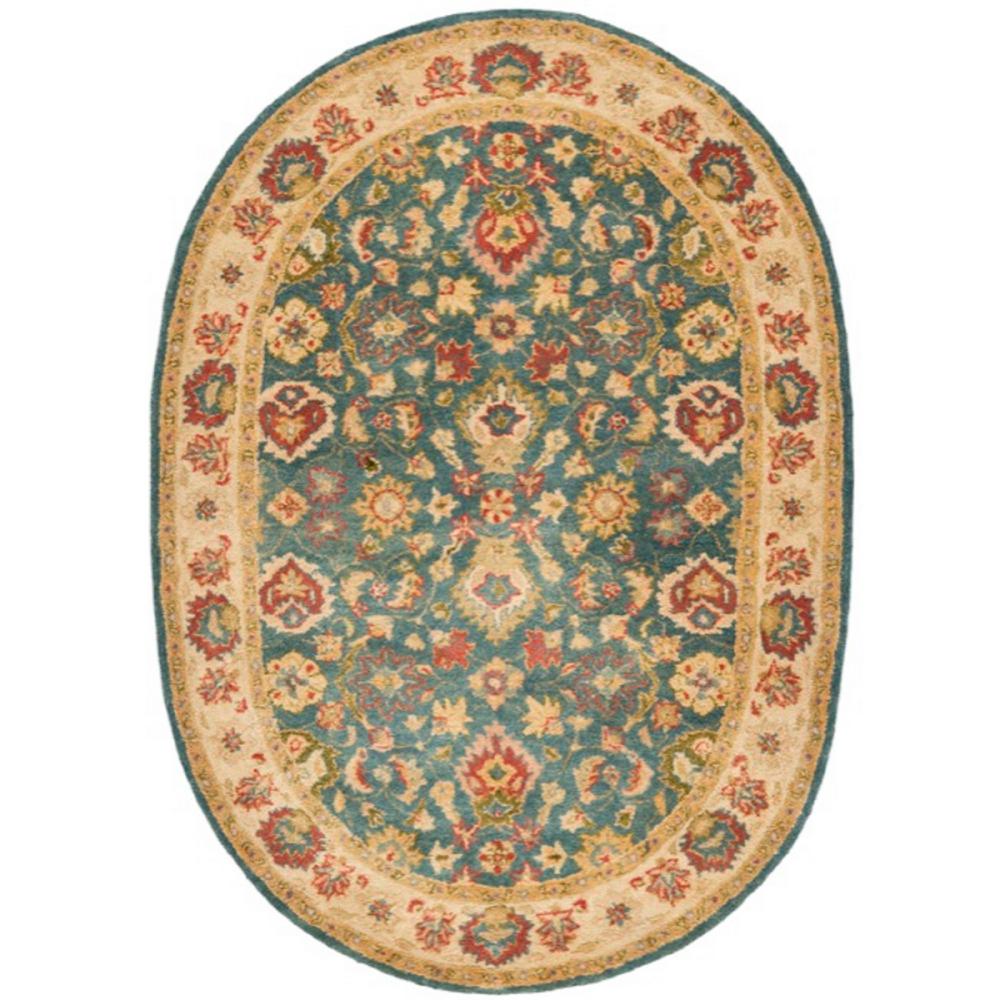 Safavieh Antiquity Blue/Beige 5 ft. x 7 ft. Oval Area RugAT15A5OV The Home Depot