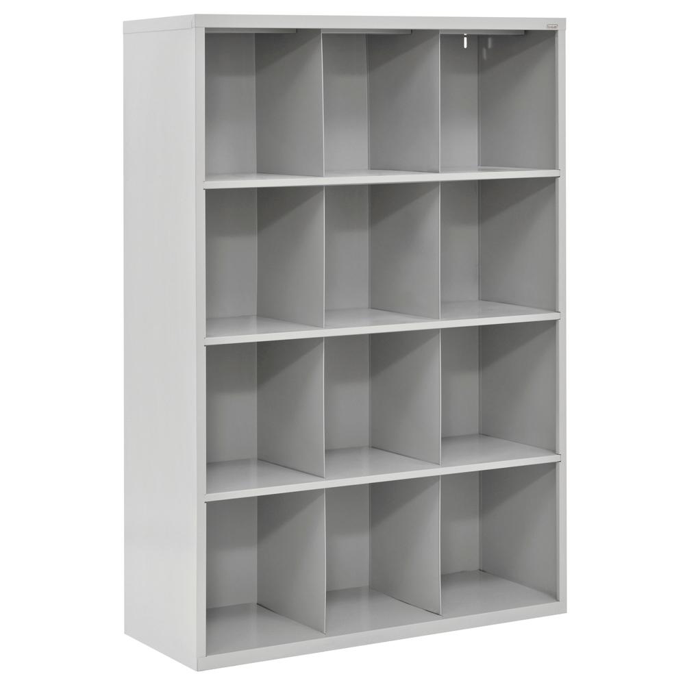 66 In H X 46 W 18 D Dove Gray 12 Cube Cubby Organizer