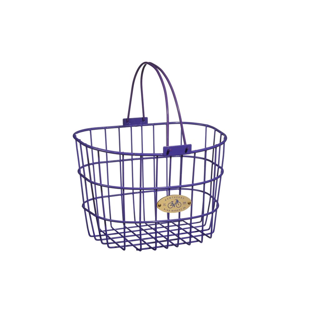 purple bike basket