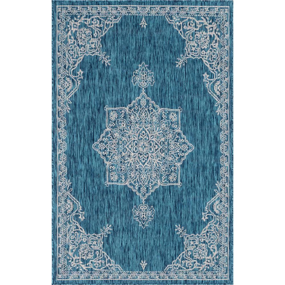 Teal Antique Outdoor 6 Ft X 8 Area Rug