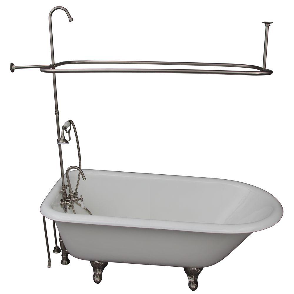 Barclay Products 5.6 Ft. Cast Iron Ball And Claw Feet Roll Top Tub In 