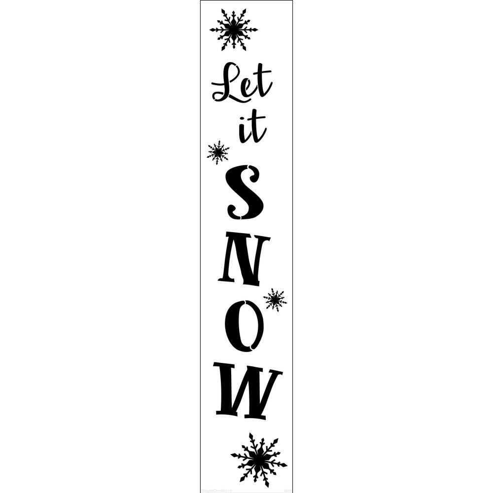 Download Designer Stencils Let It Snow Tall Sign Stencil-3805 - The ...